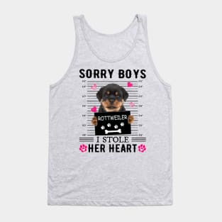 Rottweiler Sorry Boys I Stole Her Heart Happy Valentine's Day Tank Top